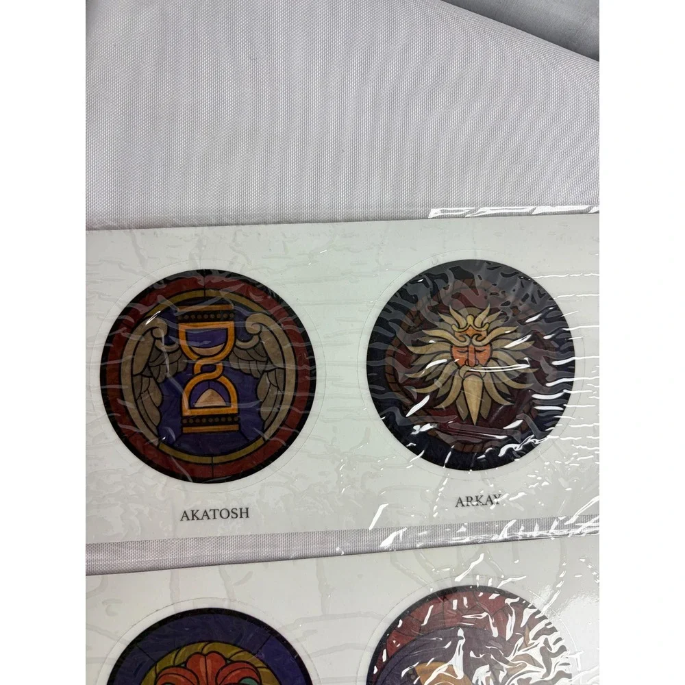 Elder Scrolls V Skyrim Nine Divines Stained Glass Window Clings Decal Set 3in
